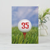 Invitation Golf 35e fête d'anniversaire (Debout devant)