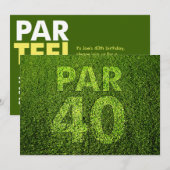 Invitation Golf 40e anniversaire (Devant / Derrière)