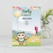 Invitation Golf 40e anniversaire de la fête de golf (Debout devant)