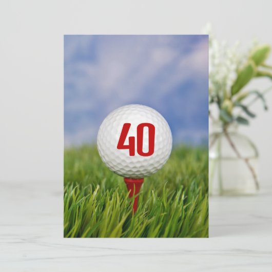 Invitation Golf 40e fête d'anniversaire (Debout devant)