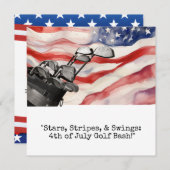 Invitation Golf 4 juillet Fête de l'Indépendance (Devant / Derrière)