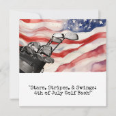 Invitation Golf 4 juillet Fête de l'Indépendance (Devant)