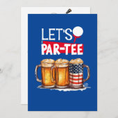 Invitation Golf 4 juillet fête de l'Indépendance (Devant / Derrière)