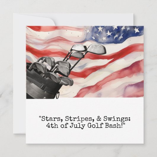 Invitation Golf 4 juillet Jour de l'Indépendance (Devant)