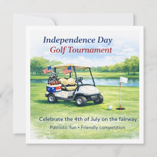 Invitation Golf 4 juillet Jour de l'Indépendance (Devant)