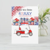 Invitation Golf 4 juillet Jour de l'Indépendance avec Barbecu (Debout devant)