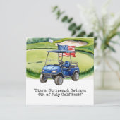 Invitation Golf  4th July Independence Day  (Debout devant)