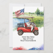 Invitation Golf 4th July Independence Day for golfer (Devant)