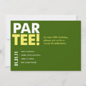 Invitation Golf 50e anniversaire (Dos)