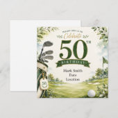 Invitation Golf 50e Anniversaire (Devant / Derrière)