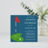 Invitation Golf 50e fête d'anniversaire (Debout devant)