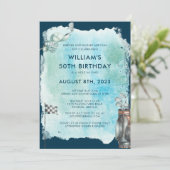 Invitation Golf 50th Birthday Party aquarelle (Debout devant)