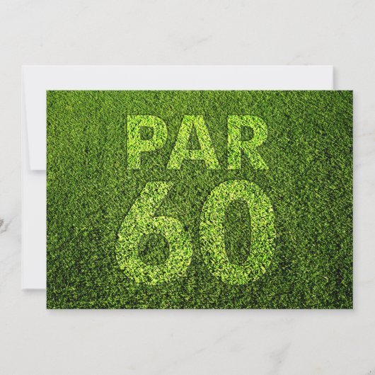 Invitation Golf 60e anniversaire (Devant)