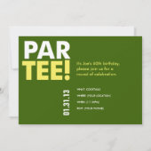 Invitation Golf 60e anniversaire (Dos)