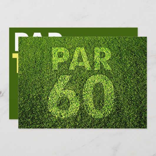 Invitation Golf 60e anniversaire (Devant / Derrière)