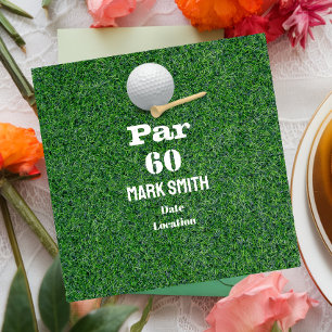 Invitation Golf 60e anniversaire avec Ball on Green pour golf