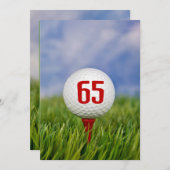 Invitation Golf 65e fête d'anniversaire (Devant / Derrière)