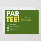 Invitation Golf 70e anniversaire (Dos)