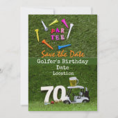 Invitation Golf 70e anniversaire avec golf balle (Devant)