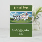 Invitation Golf 70e anniversaire avec golf balle (Debout devant)