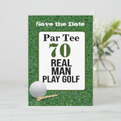 Invitation Golf 70e anniversaire vrai homme jouer golf (Debout devant)