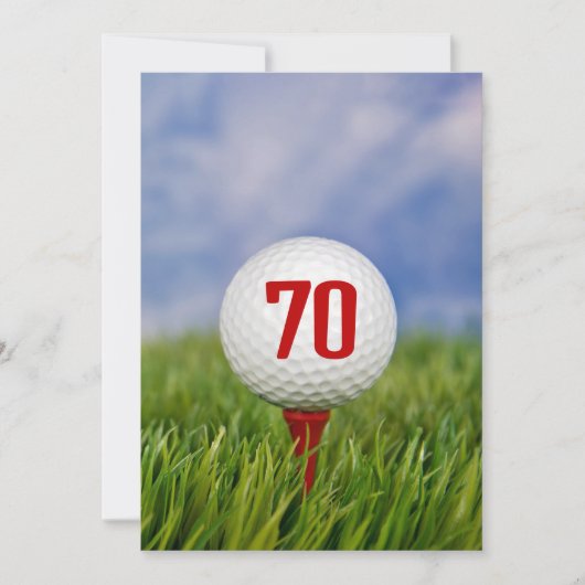 Invitation Golf 70e fête d'anniversaire (Devant)