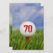 Invitation Golf 70e fête d'anniversaire (Devant / Derrière)