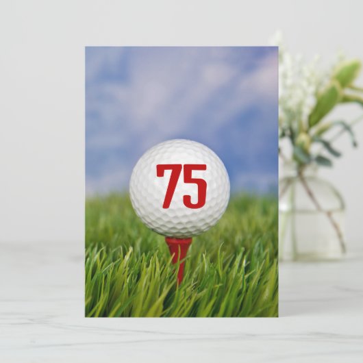 Invitation Golf 75e fête d'anniversaire (Debout devant)
