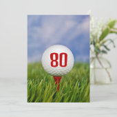 Invitation Golf 80e fête d'anniversaire (Debout devant)
