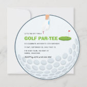 Invitation Golf à thème fête d'anniversaire (Devant)