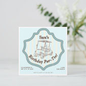 Invitation Golf à thème fête d'anniversaire (Debout devant)