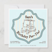 Invitation Golf à thème fête d'anniversaire (Devant)