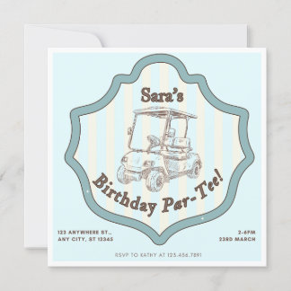 Invitation Golf à thème fête d'anniversaire