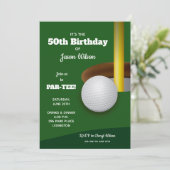 Invitation Golf Adulte fête d'anniversaire (Debout devant)