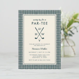 Invitation Golf Adulte moderne Anniversaire Fête N'importe qu