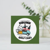 Invitation Golf Allons-y avec voiturette de golf (Debout devant)