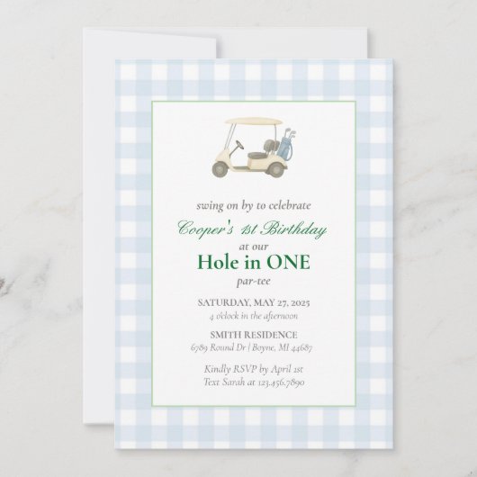 Invitation Golf Anniversaire (Devant)
