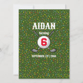 Invitation Golf Anniversaire Par Tee Design (Dos)