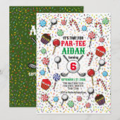 Invitation Golf Anniversaire Par Tee Design (Devant / Derrière)