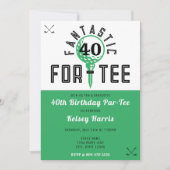 Invitation Golf Anniversaire pour le 40e Anniversaire (Devant)