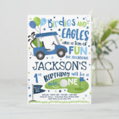 Invitation Golf Anniversaire Trou en un Golf 1er Anniversaire (Debout devant)