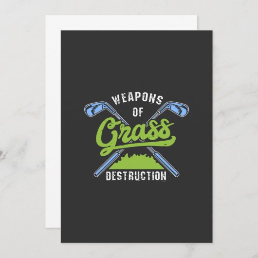 Invitation Golf - Armes de destruction de l'herbe (Devant / Derrière)