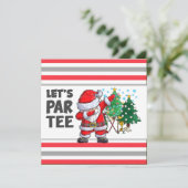 Invitation  Golf avec le Père Noël Faisons la Fête Par Tee (Debout devant)