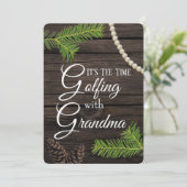 Invitation Golf avec l'invitation de grand-mère (Debout devant)