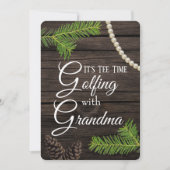 Invitation Golf avec l'invitation de grand-mère (Devant)