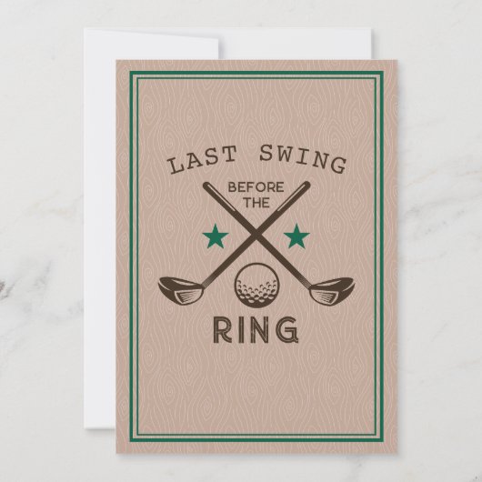 Invitation Golf Bachelor Party (Dos)