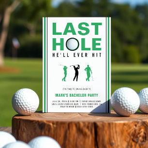 Invitation Golf Bachelor Party Dernier Trou qu'il va jamais f