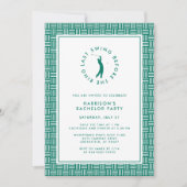 Invitation Golf Bachelor Party Dernière swing avant l'anneau (Devant)