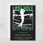 Invitation Golf Bachelor Party Drôle Dernier trou il va jamai (Devant)