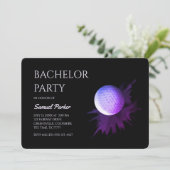 Invitation Golf Bachelor Party - Golf trip Classic Minimal (Debout devant)